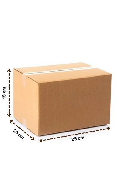 Çift Oluklu Koli 25x25x15cm