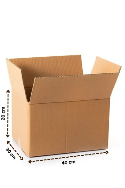 Çift Oluklu Koli 40x30x20 cm