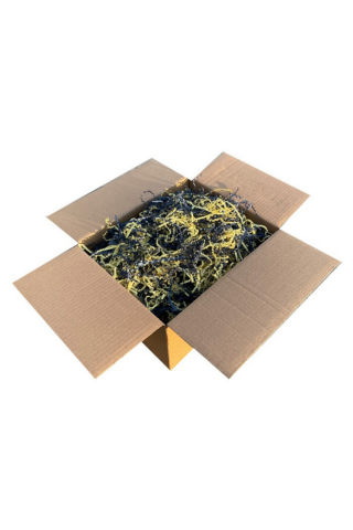 Zikzak Kırpık Kağıt Dolgu Malzemesi Kraft 1 Kg - Sarı-Lacivert