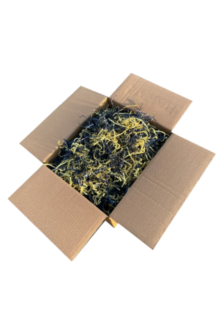 Zikzak Kırpık Kağıt Dolgu Malzemesi Kraft 1 Kg - Sarı-Lacivert