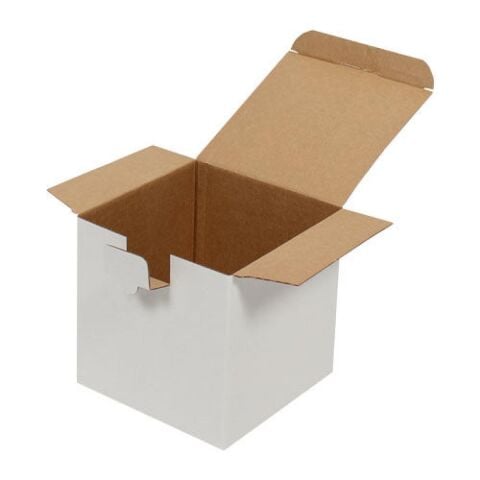 E-Ticaret Kargo Kutusu 14x14x14 cm Beyaz Kraft